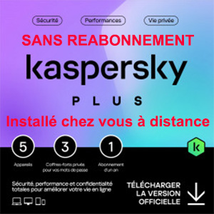 Kaspersky Plus 2026 – Multidevice 5 App 1 An – PC Mac Android iOS – Edition Française + Installation
