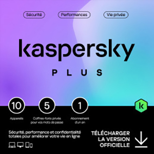 Kaspersky Plus 2026 – Multidevice 10 App 1 An – PC Mac Android iOS – Edition Française